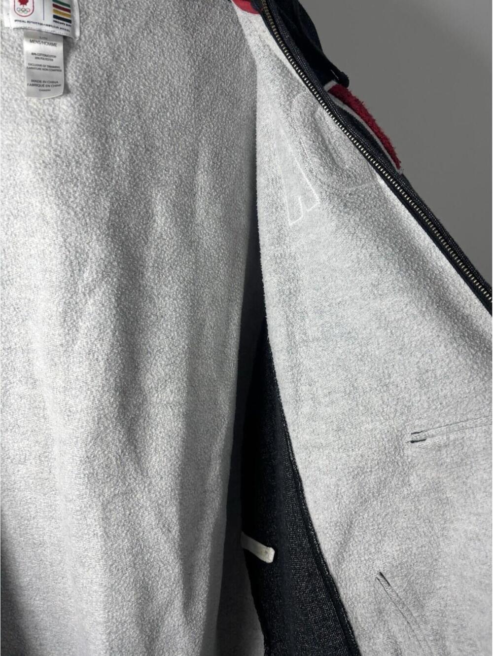 Hudsons Bay Canada Men's L Olympic Hoodie Sweatshirt Grey - Picture 9 of 14